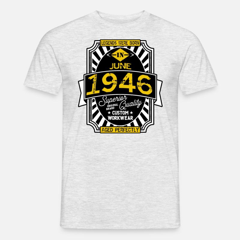 1946 JUNI - Männer T-Shirt - Grau meliert
