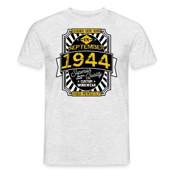 1944 SEPTEMBER - T-shirt homme - gris chiné - Devant - AI Model Male 178 dark (178cm)