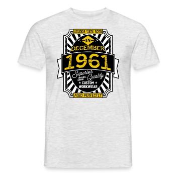 1961 DECEMBER - T-shirt homme - gris chiné - Devant - AI Model Male 178 dark (178cm)