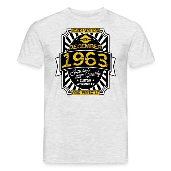 1963 DECEMBER - T-shirt homme - gris chiné - Devant - AI Model Male 178 dark (178cm)