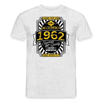 1962 DECEMBER - T-shirt homme - gris chiné - Devant - AI Model Male 178 dark (178cm)