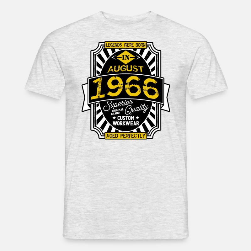 AUGUST 1966 - Männer T-Shirt - Grau meliert