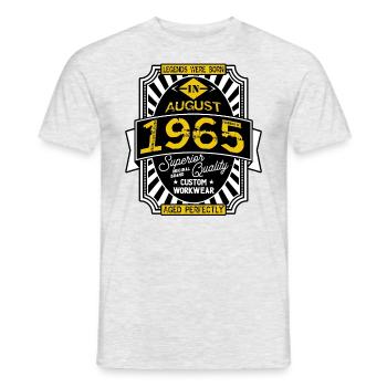AUGUST 1965 - Männer T-Shirt - Grau meliert - Vorne - AI Model Male 178 dark (178cm)