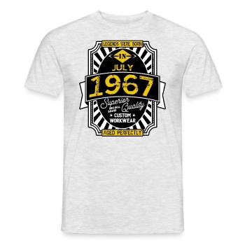 1967 JANUARY - T-shirt homme - gris chiné - Devant - AI Model Male 178 dark (178cm)