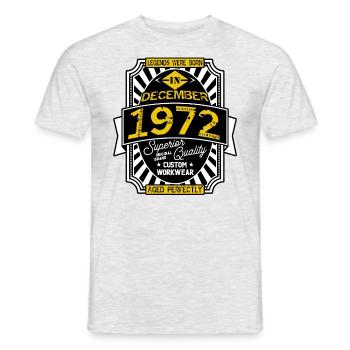 1972 DECEMBER - T-shirt homme - gris chiné - Devant - AI Model Male 178 dark (178cm)