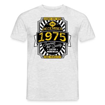 1975 DECEMBER - T-shirt homme - gris chiné - Devant - AI Model Male 178 dark (178cm)