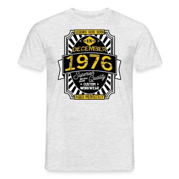 1976 DECEMBER - T-shirt homme - gris chiné - Devant - AI Model Male 178 dark (178cm)