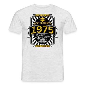 1975 SEPTEMBER - T-shirt homme - gris chiné - Devant - AI Model Male 178 dark (178cm)