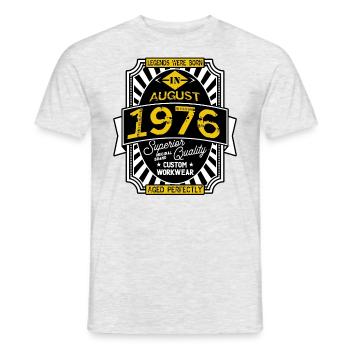 1976 AUGUST - T-shirt homme - gris chiné - Devant - AI Model Male 178 dark (178cm)