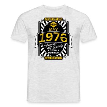 1976 MAY - T-shirt homme - gris chiné - Devant - AI Model Male 178 dark (178cm)