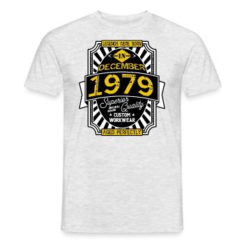 1979 DECEMBER - T-shirt homme - gris chiné - Devant - AI Model Male 178 dark (178cm)