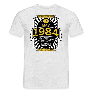 1984 MAY - T-shirt homme - gris chiné - Devant - AI Model Male 178 dark (178cm)