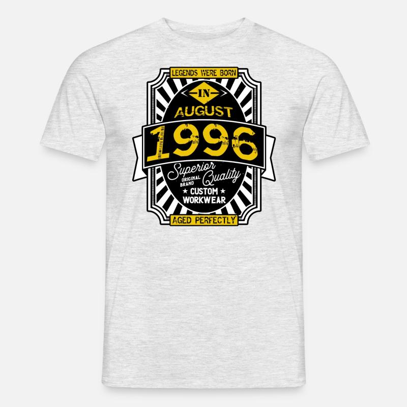 AUGUST 1996 - Männer T-Shirt - Grau meliert
