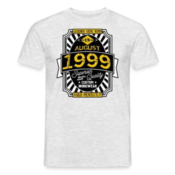 1999 AUGUST - T-shirt homme - gris chiné - Devant - AI Model Male 178 dark (178cm)