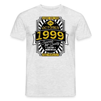 1999 OCTOBER - T-shirt homme - gris chiné - Devant - AI Model Male 178 dark (178cm)