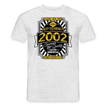 2002 SEPTEMBER - T-shirt homme - gris chiné - Devant - AI Model Male 178 dark (178cm)