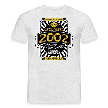 2002 DECEMBER - T-shirt homme - gris chiné - Devant - AI Model Male 178 dark (178cm)