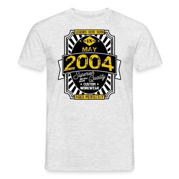 MAI 2004 - Männer T-Shirt - Grau meliert - Vorne - AI Model Male 178 dark (178cm)