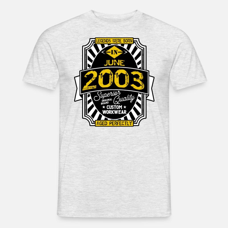 JUNI 2003 - Männer T-Shirt - Grau meliert