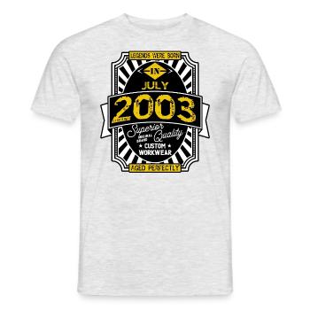 2003 JULY - T-shirt homme - gris chiné - Devant - AI Model Male 178 dark (178cm)