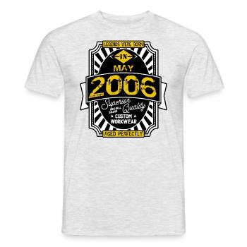 2006 MAY - T-shirt homme - gris chiné - Devant - AI Model Male 178 dark (178cm)