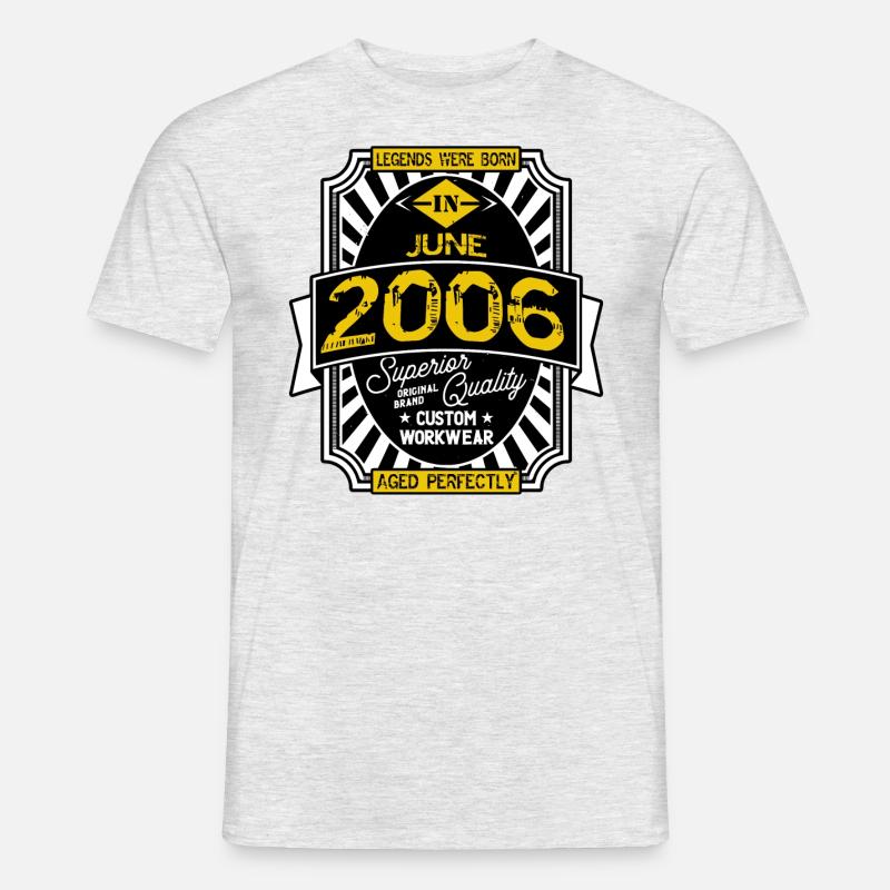 2006 JUNI - Männer T-Shirt - Grau meliert