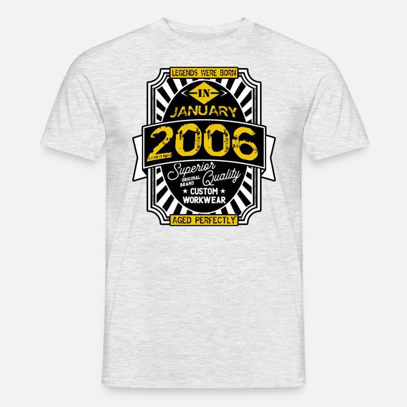 2006 JANUAR - Männer T-Shirt - Grau meliert