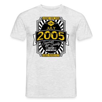 2005 JULY - T-shirt homme - gris chiné - Devant - AI Model Male 178 dark (178cm)