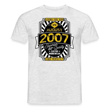 2007 AUGUST - T-shirt homme - gris chiné - Devant - AI Model Male 178 dark (178cm)