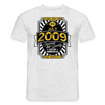 2009 JULY - T-shirt homme - gris chiné - Devant - AI Model Male 178 dark (178cm)