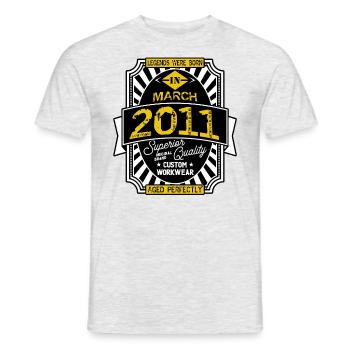 2011 MARCH - T-shirt homme - gris chiné - Devant - AI Model Male 178 dark (178cm)