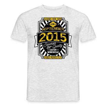 2015 SEPTEMBER - T-shirt homme - gris chiné - Devant - AI Model Male 178 dark (178cm)