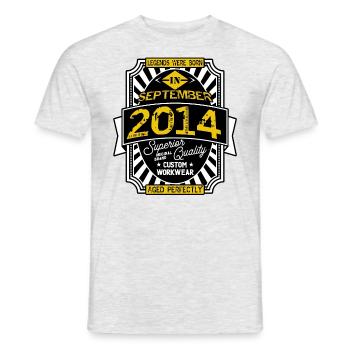 2014 SEPTEMBER - T-shirt homme - gris chiné - Devant - AI Model Male 178 dark (178cm)