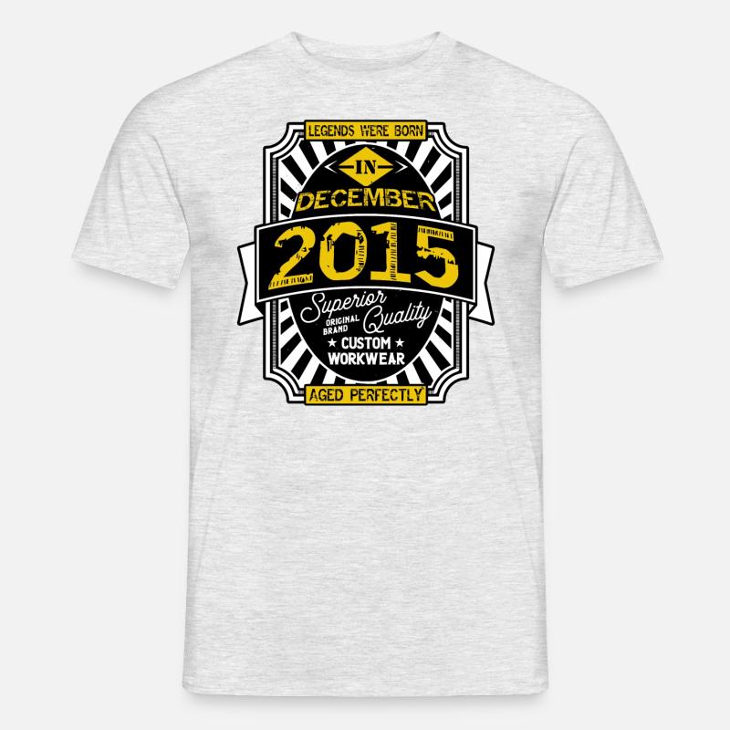 2015 DEZEMBER - Männer T-Shirt - Grau meliert
