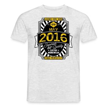 2016 MAY - T-shirt homme - gris chiné - Devant - AI Model Male 178 dark (178cm)