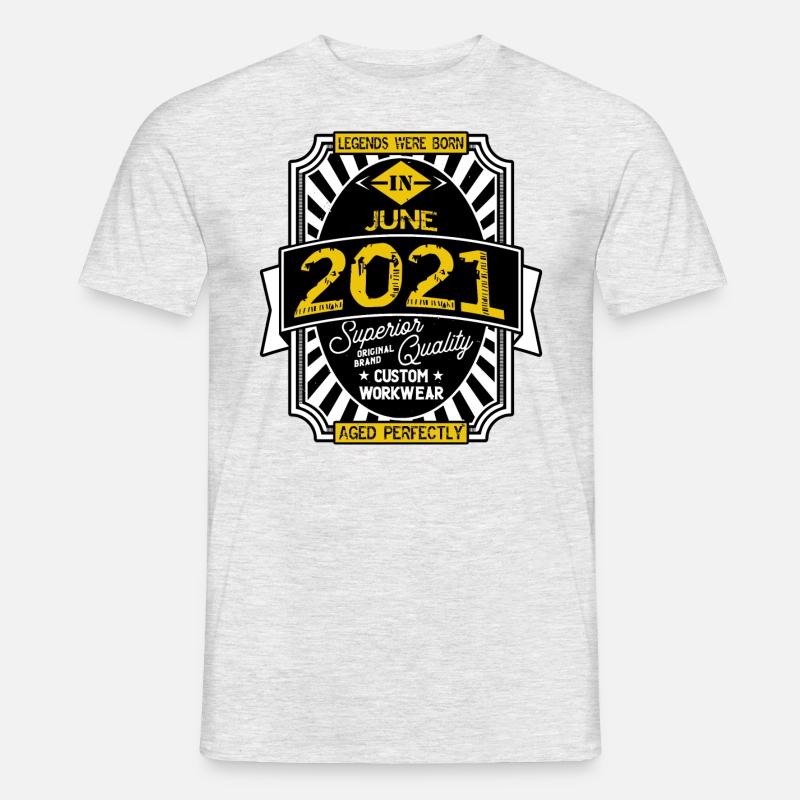 2021 JUNI - Männer T-Shirt - Grau meliert