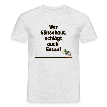 Who beats goosebumps also ducks - Men's T-Shirt - heather grey - Front - AI Model Male 178 dark (178cm)