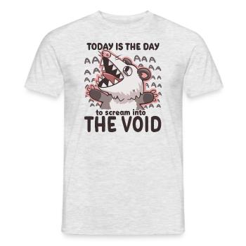 Scream into the Void - Men's T-Shirt - heather grey - Front - AI Model Male 178 dark (178cm)