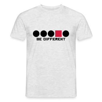 Forme circulaire rectangle Anders bords angulaire - T-shirt homme - gris chiné - Devant - AI Model Male 178 dark (178cm)