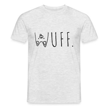 Hund Wuff Wau Wau - Männer T-Shirt - Grau meliert - Vorne - AI Model Male 178 dark (178cm)