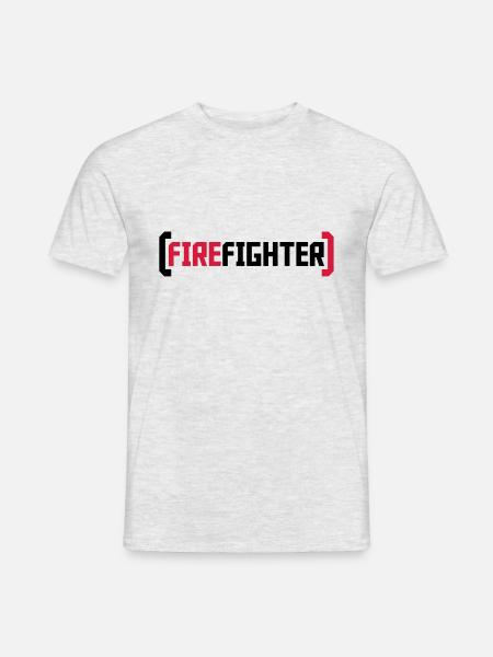 Firefighter Logo - Men's T-Shirt - heather grey