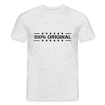 100% Original Star Logo Design - Men's T-Shirt - heather grey - Front - AI Model Male 178 dark (178cm)
