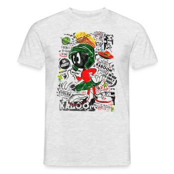 Looney Tunes Marvin Le Martien - T-shirt homme - gris chiné - Devant - AI Model Male 178 dark (178cm)