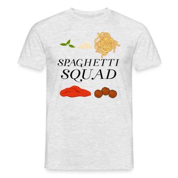 Spaghetti Squad Noodles Pasta Fan Funny Quote - Men's T-Shirt - heather grey - Front - AI Model Male 178 dark (178cm)