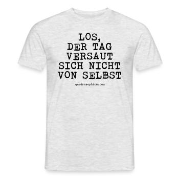 versaut - Männer T-Shirt - Grau meliert - Vorne - AI Model Male 178 dark (178cm)