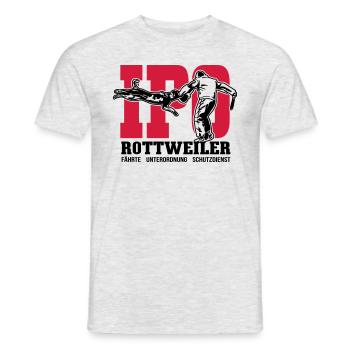IPO ROTTWEILER - HUNDESPORT Wilsigns Hund Hunde - Männer T-Shirt - Grau meliert - Vorne - AI Model Male 178 dark (178cm)