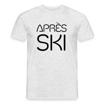 Après-ski - T-shirt homme - gris chiné - Devant - AI Model Male 178 dark (178cm)