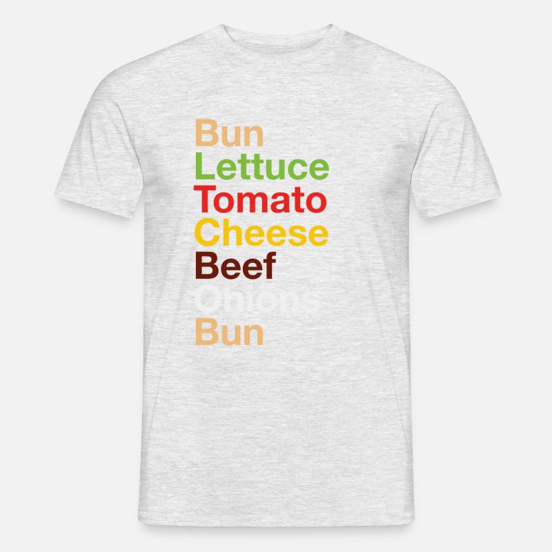 Cheeseburger - Männer T-Shirt - Grau meliert