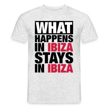 What Happens in Ibiza Stays in ibiza - Men's T-Shirt - heather grey - Front - AI Model Male 178 dark (178cm)