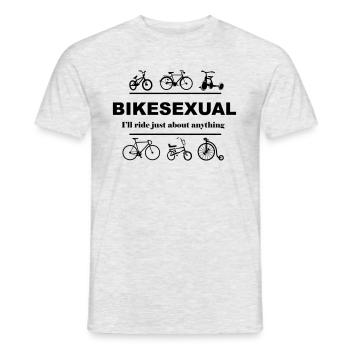 Bike Sexual - Men's T-Shirt - heather grey - Front - AI Model Male 178 dark (178cm)